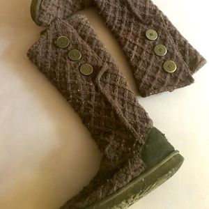 Ugg button sweater boots